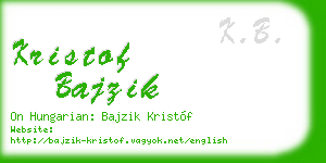 kristof bajzik business card