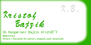 kristof bajzik business card